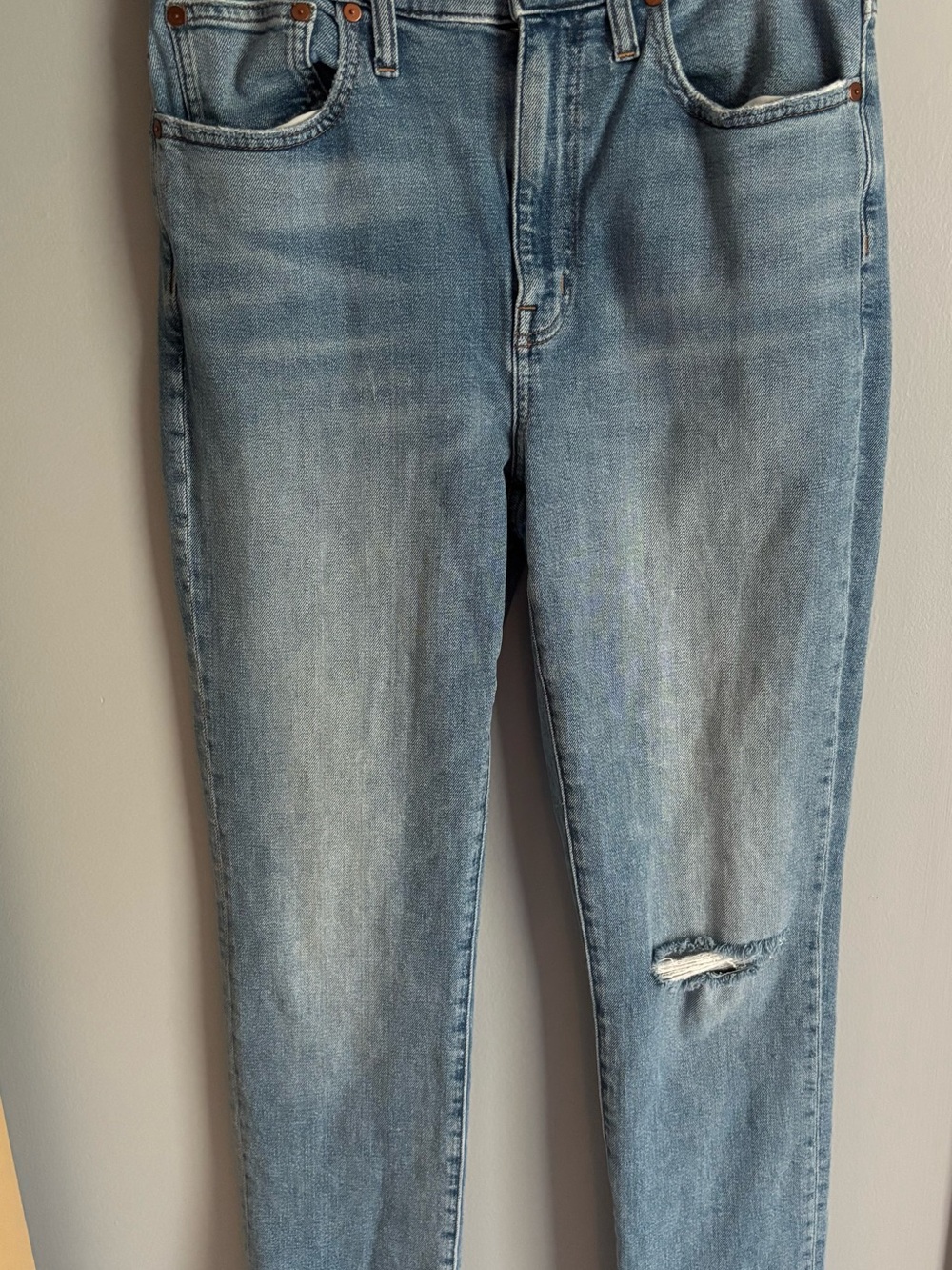 Madewell High-Rise Slim Boyjean in Light Medium Wash Size 29